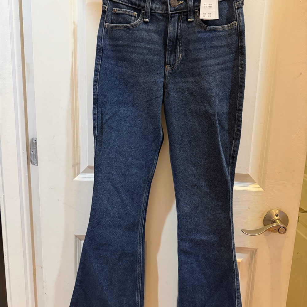 Hollister Dark Blue Flare Jeans w23/000